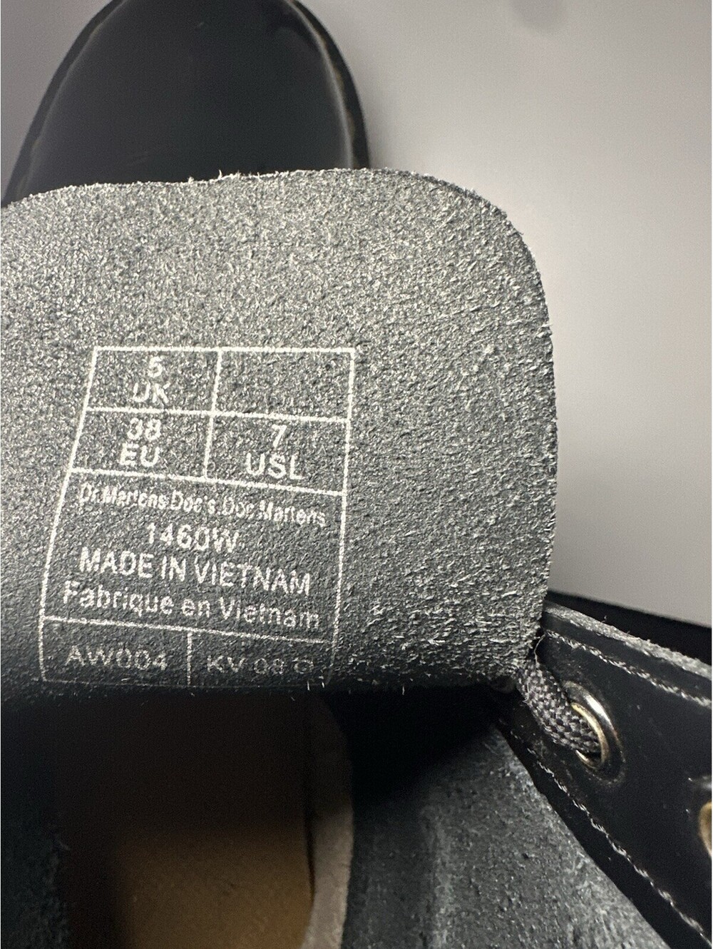Dr Martens 1460 Patent Leather Lace Up Combat Boots Black Womens US 7 - Picture 5 of 6